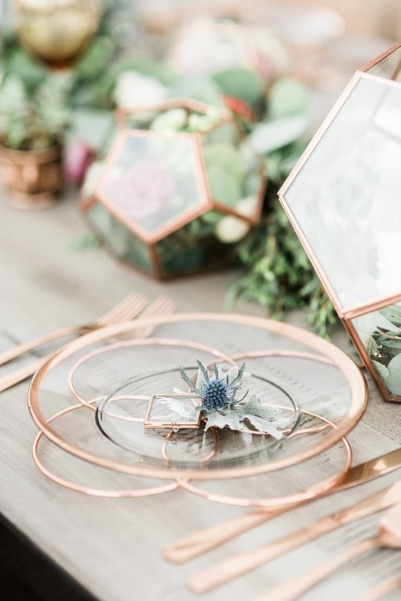 Copper place setting