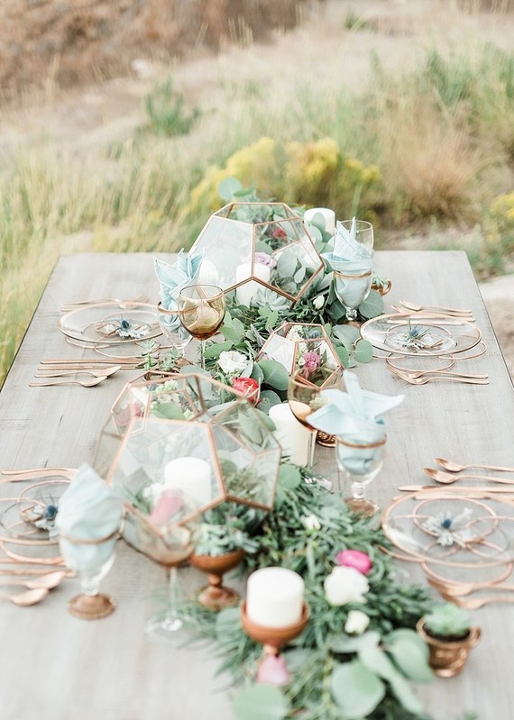 Copper tablescape