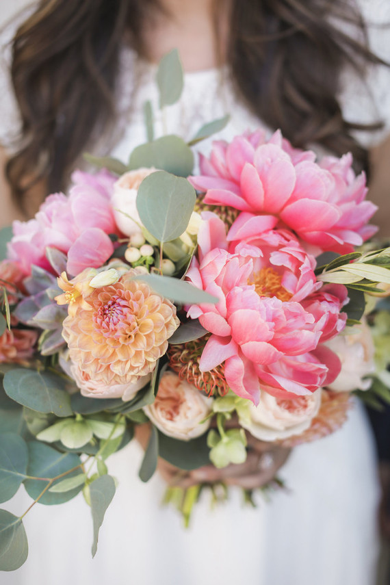 Peony wedding bouquet
