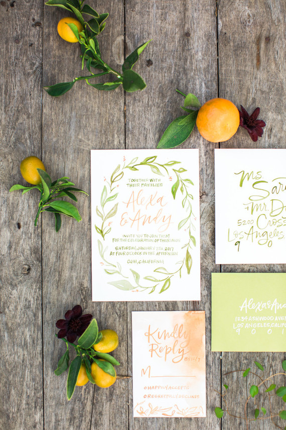 California wedding invitations