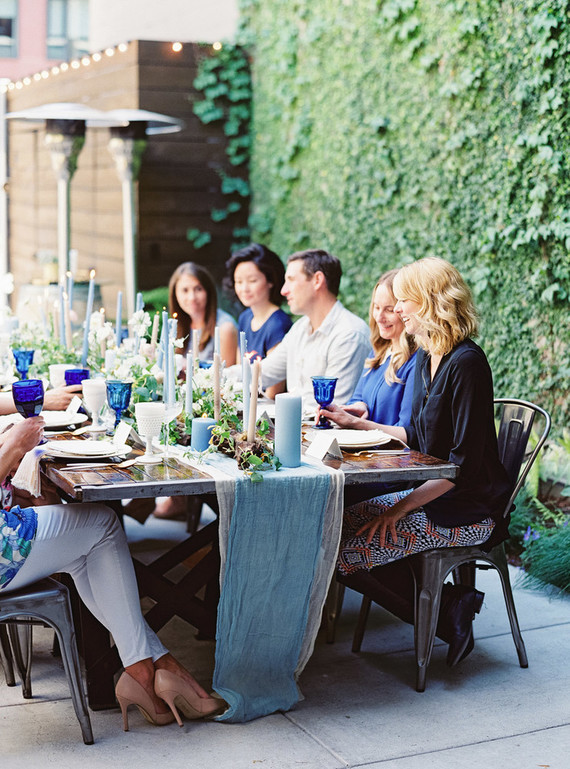 Blue tablescape