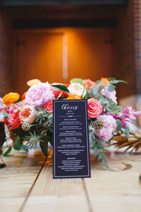 Modern menu