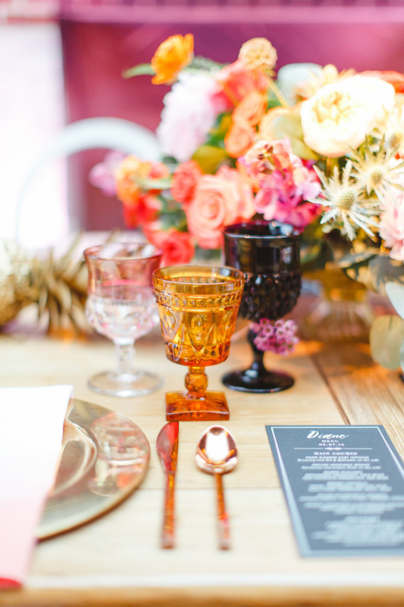 Colorful tablescape