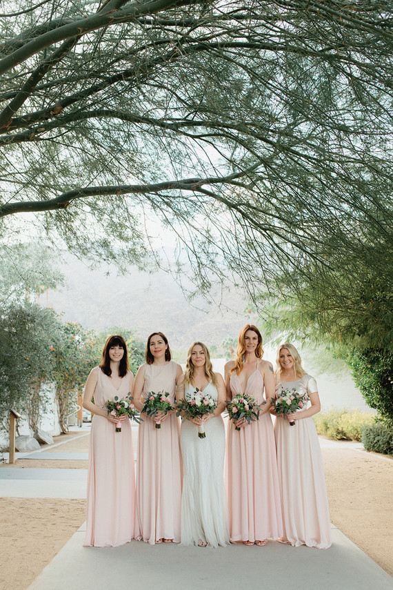 Blush bridesmaids