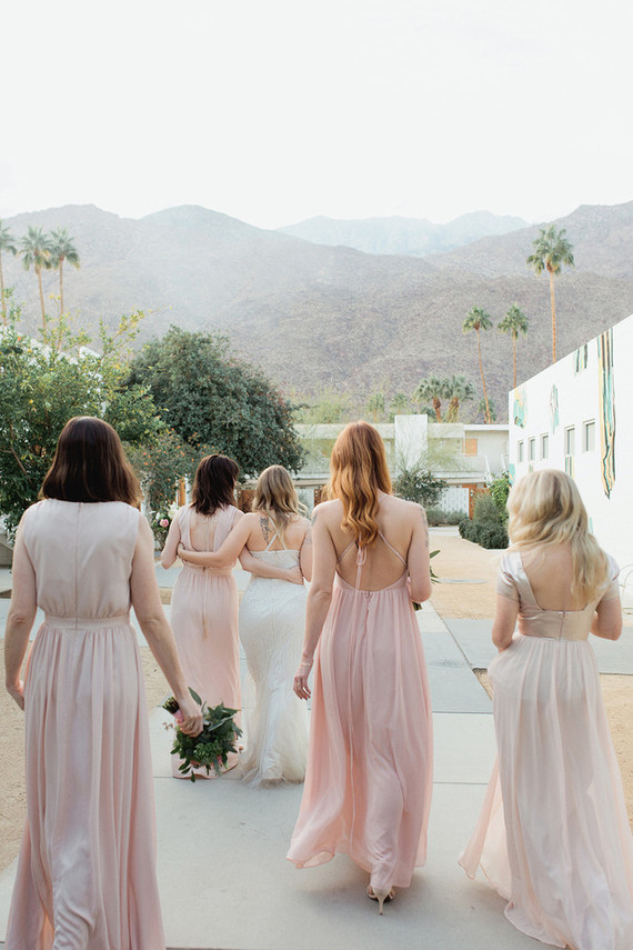 Blush bridesmaids
