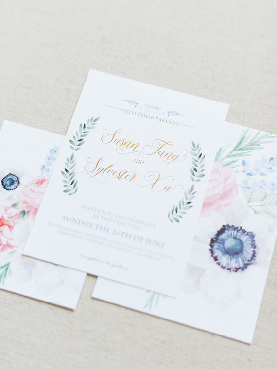 Spring wedding stationery