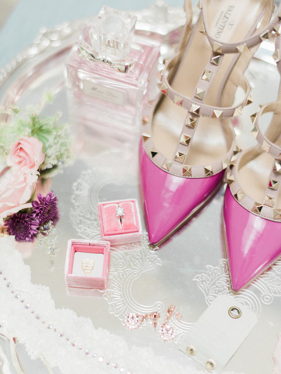 Pink bridal shoes