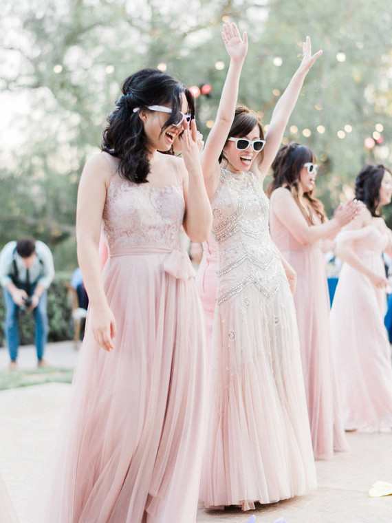 Pink bridesmaids