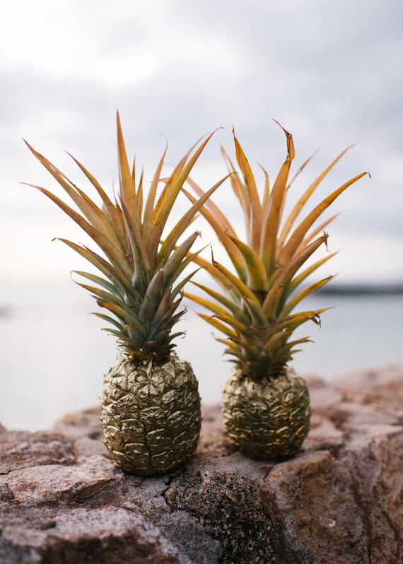 Gold pineapples