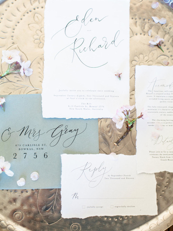 Elegant wedding invitations