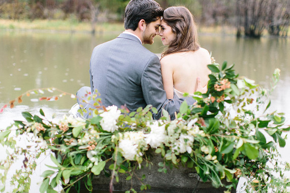 Romantic lakeside elopement