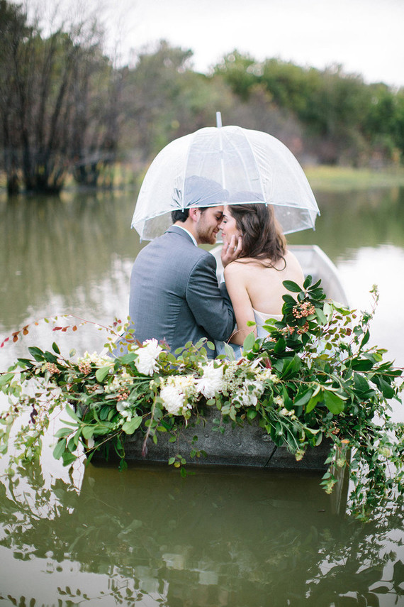 Romantic lakeside elopement