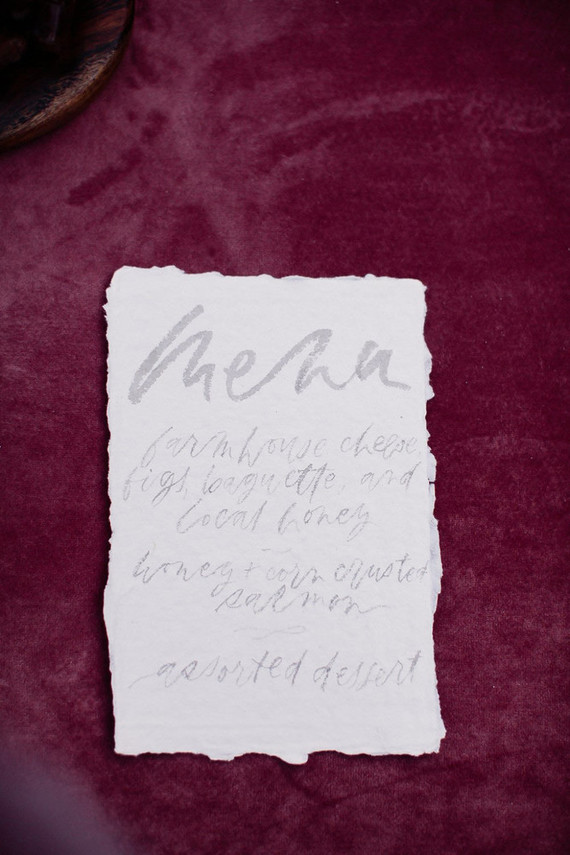 Calligraphy menu Inspiration
