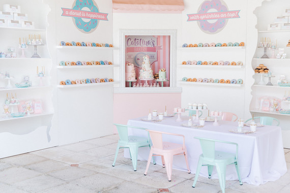 Pastel bakery 1st birthday party Inspiration