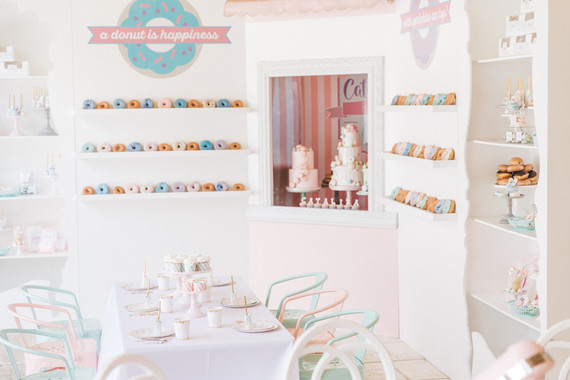 Pastel bakery 1st birthday party Inspiration