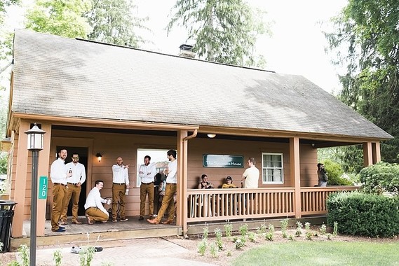 Bohemian summer camp wedding