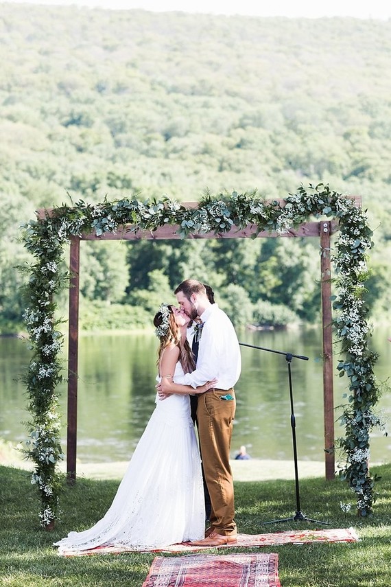Bohemian summer camp wedding