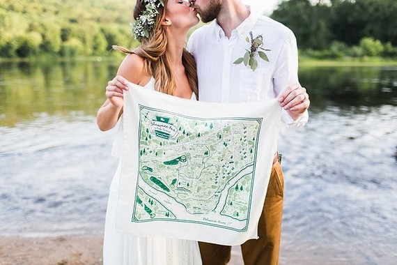 Bohemian summer camp wedding