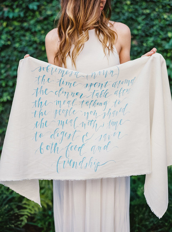 Calligraphed signage