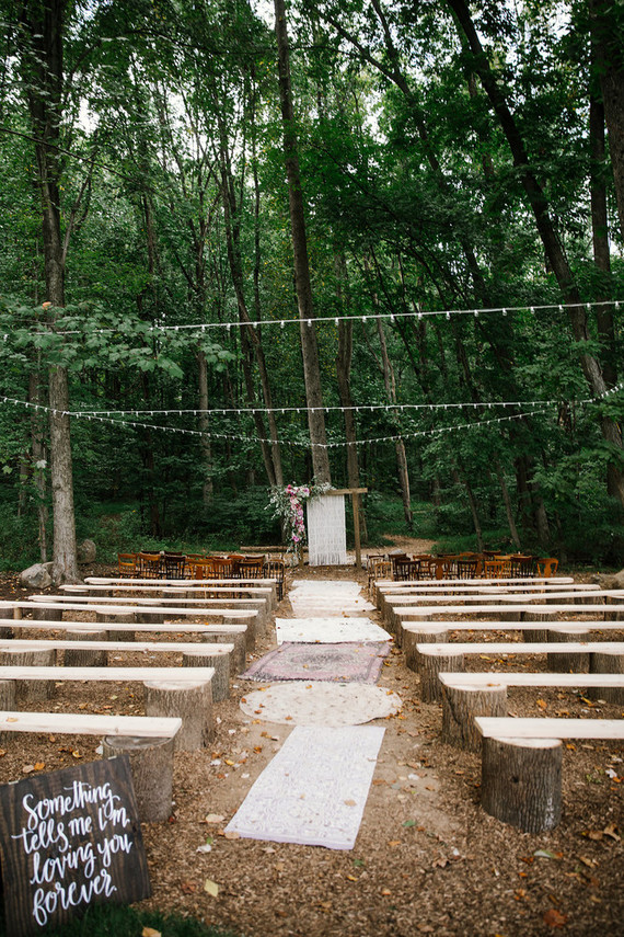 Bohemian wedding ceremony