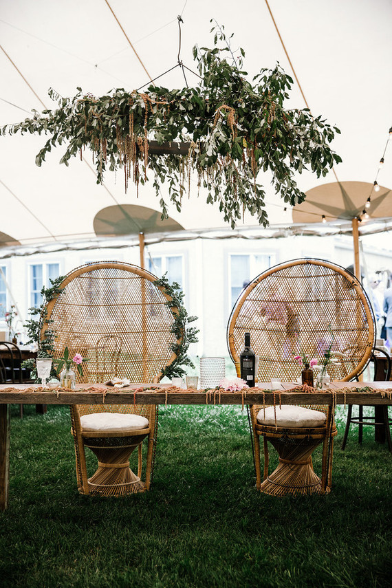 Boho sweetheart table
