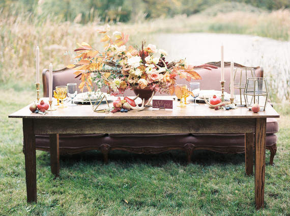 Romantic caramel color wedding inspiration