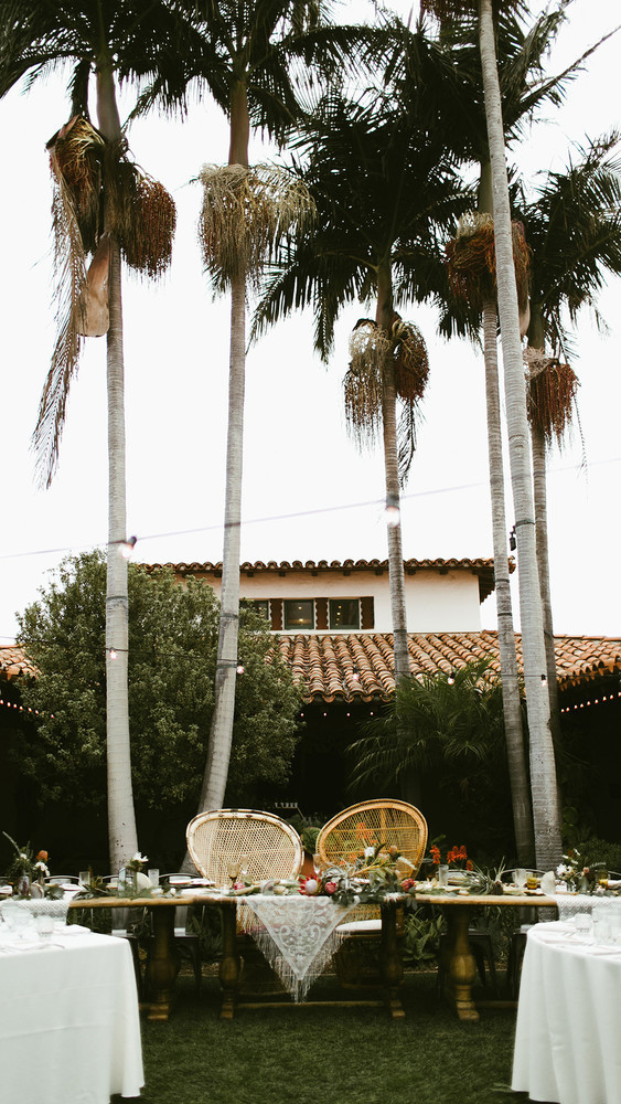 Boho sweetheart table