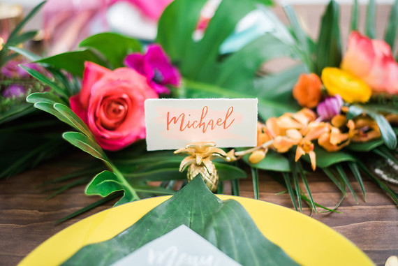 Tropical place setting