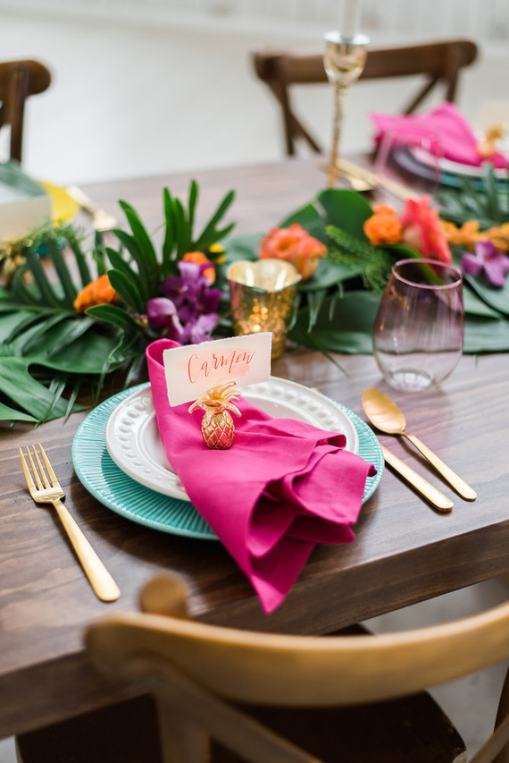 Pink napkins