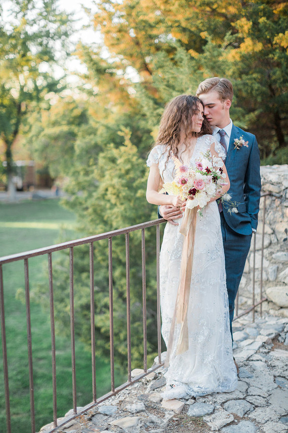 Romantic wedding portrait