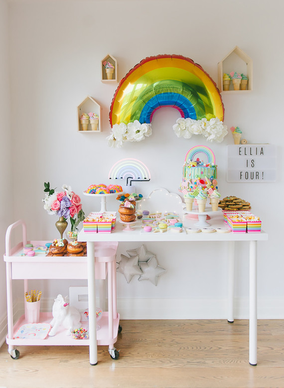 Rainbow girl's party