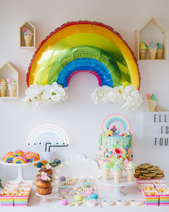 Rainbow girl's party
