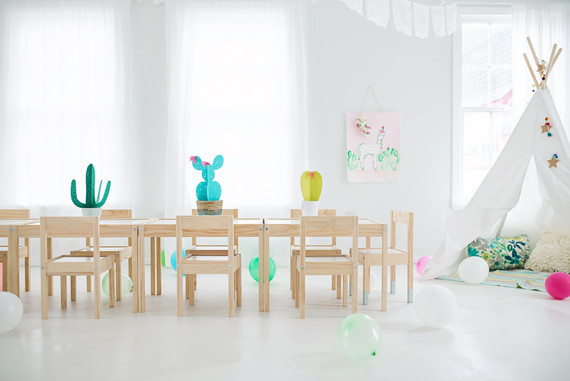 Modern cactus birthday party