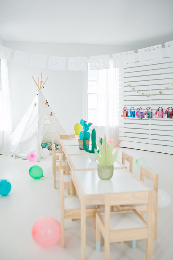 Modern cactus birthday party Inspiration
