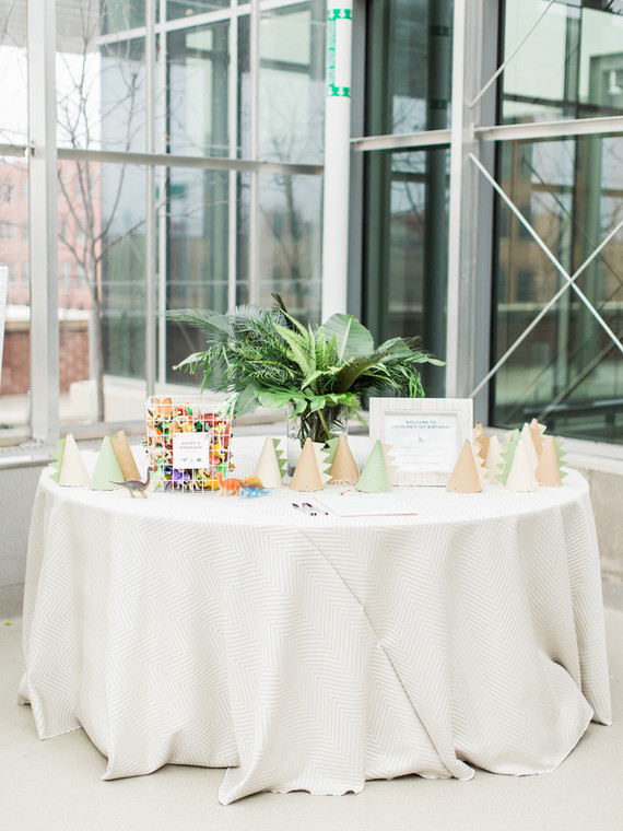 Modern dinosaur 1st birthday party Inspiration
