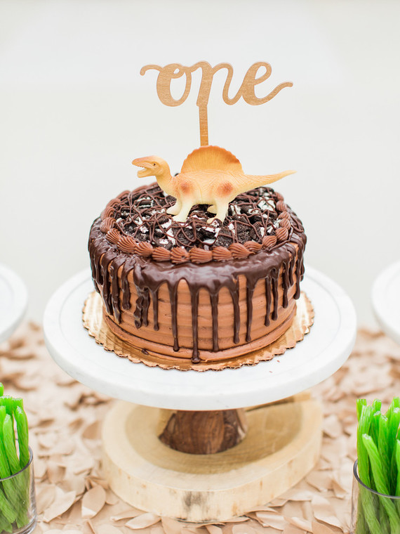 Modern dinosaur 1st birthday party