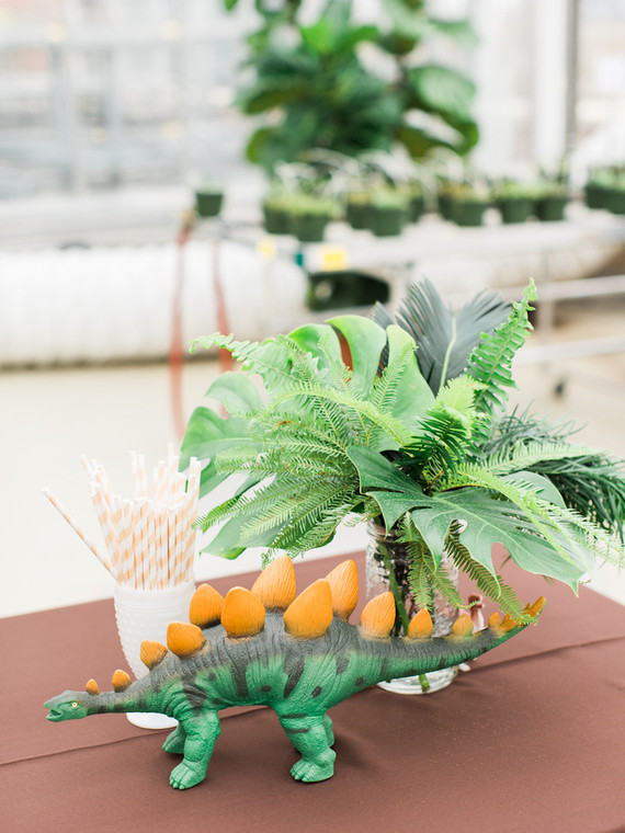 Modern dinosaur 1st birthday party