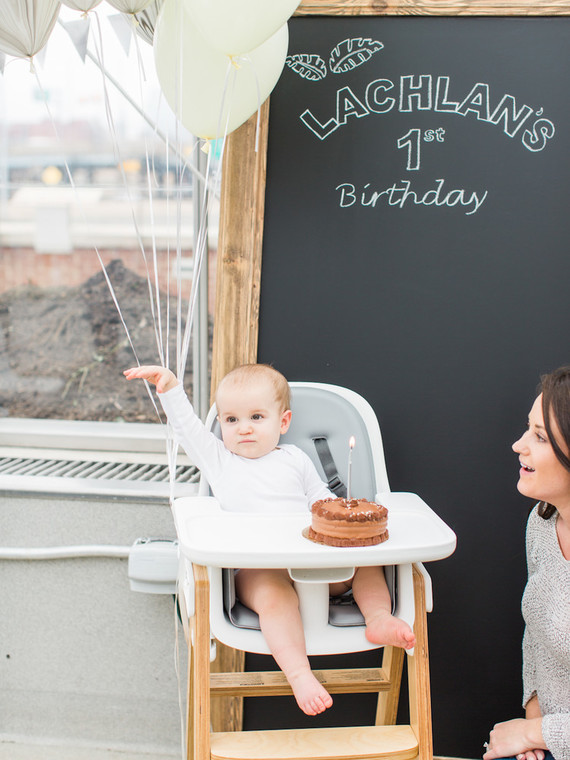 Modern dinosaur 1st birthday party