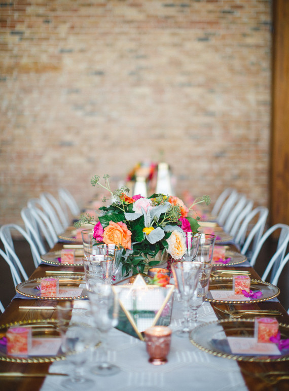 Bright floral baby shower