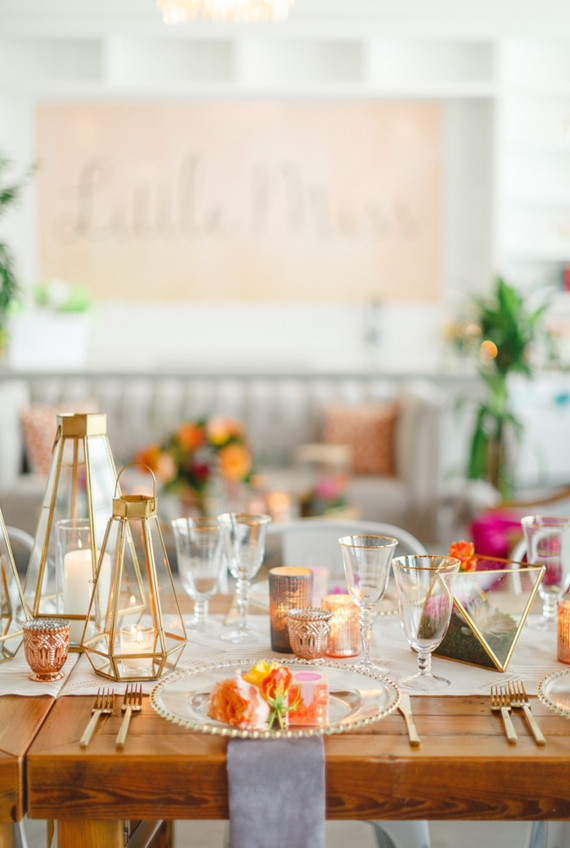 Bright floral baby shower