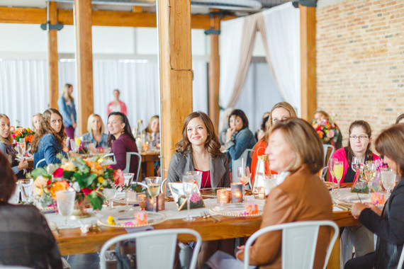 Bright floral baby shower