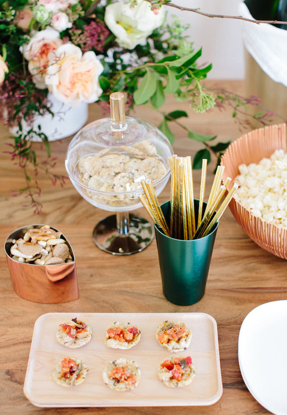 Pre-wedding bridal party snack bar Inspiration