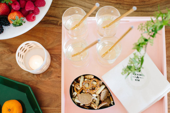 Pre-wedding bridal party snack bar