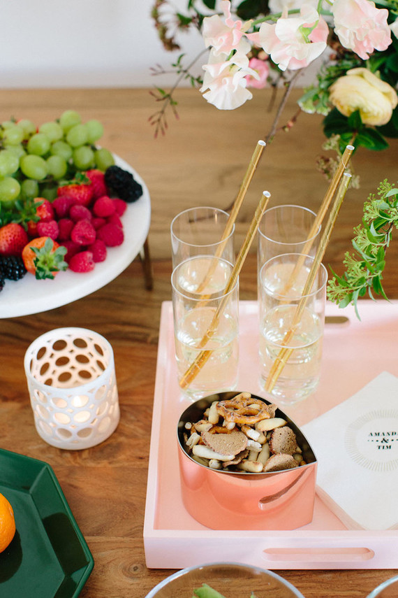 Pre-wedding bridal party snack bar