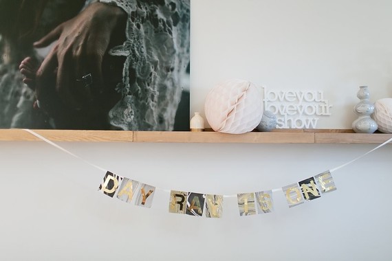 All white first birthday