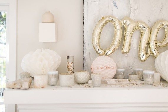 All white first birthday