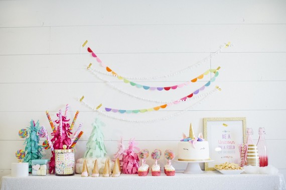 Spring floral unicorn birthday party Inspiration
