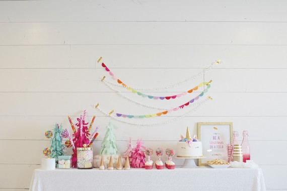 Spring floral unicorn birthday party Inspiration