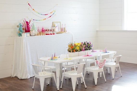 Spring floral unicorn birthday party