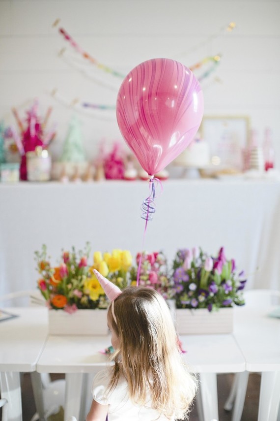Spring floral unicorn birthday party